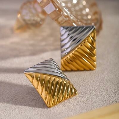 Two-toned Statement Earrings