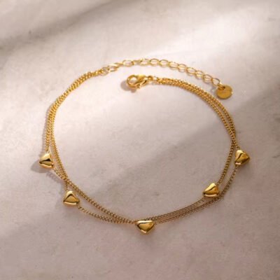 Sweetheart Layered Anklet Sweetheart Layered Anklet
