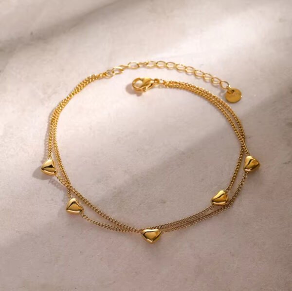 Sweetheart Layered Anklet
