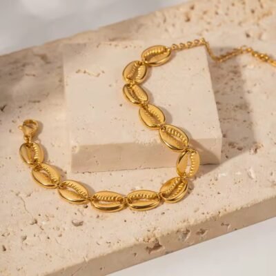 Owo Cowrie Bracelet Gold Cowrie Bracelet