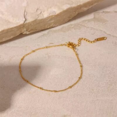 Simple Bead Chain Anklet Simple Chain Anklet