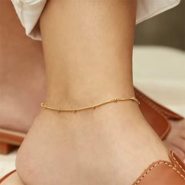 Simple Bead Chain Anklet CGA02