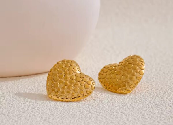 IMG_8908 Amor (lover) Unique Heart Earrings CGE14