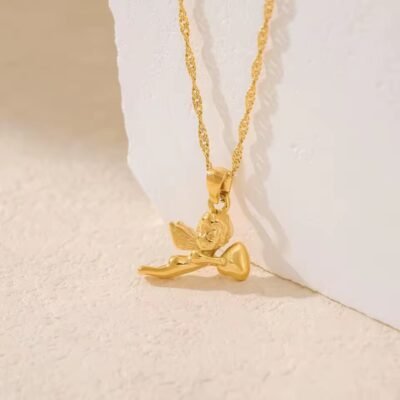 Cupid Heart Angel Necklace Angel Necklace