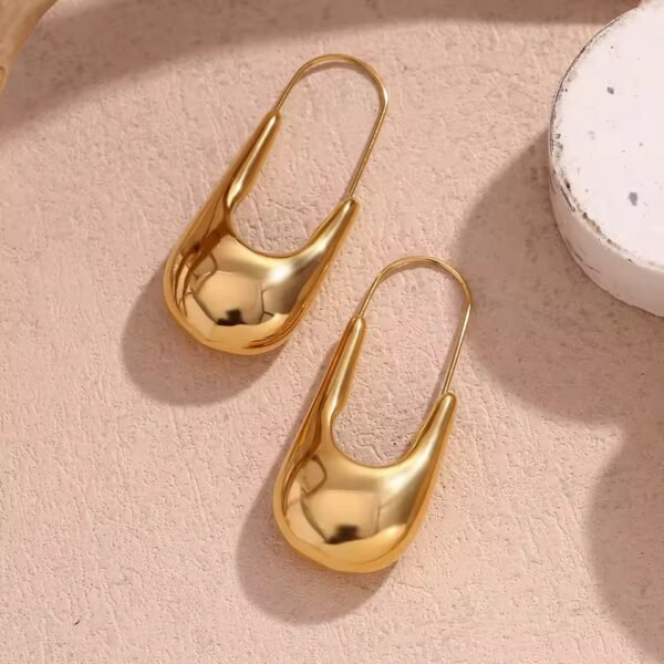 Mela Chunky Exclusive Drop Hoop Earrings CGN18