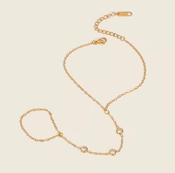 Stylish Studded Finger Bracelet Finger Bracelet