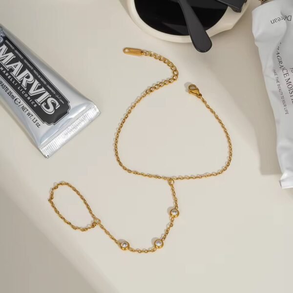 Stylish Studded Finger Bracelet Finger Bracelet