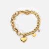 New Heart Charm Chain Bracelet CGB16